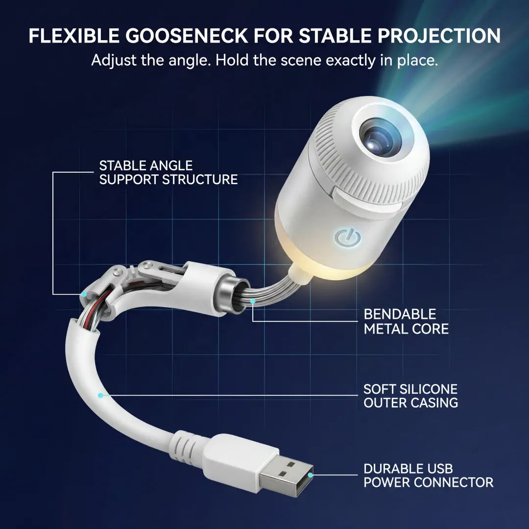 Comauo® NEXT-GEN SMART PROJECTION HD Smart Dynamic 5D Holographic Night Light Projector💫