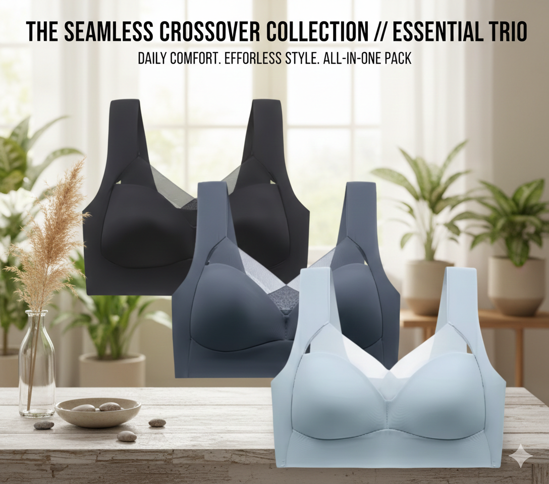 Breathable Lace Trim Seamless Bralette (Set of 2): Sexy Deep V Wireless Sports Bra - Lightweight Low-Impact Activewear & Leisure Lingerie