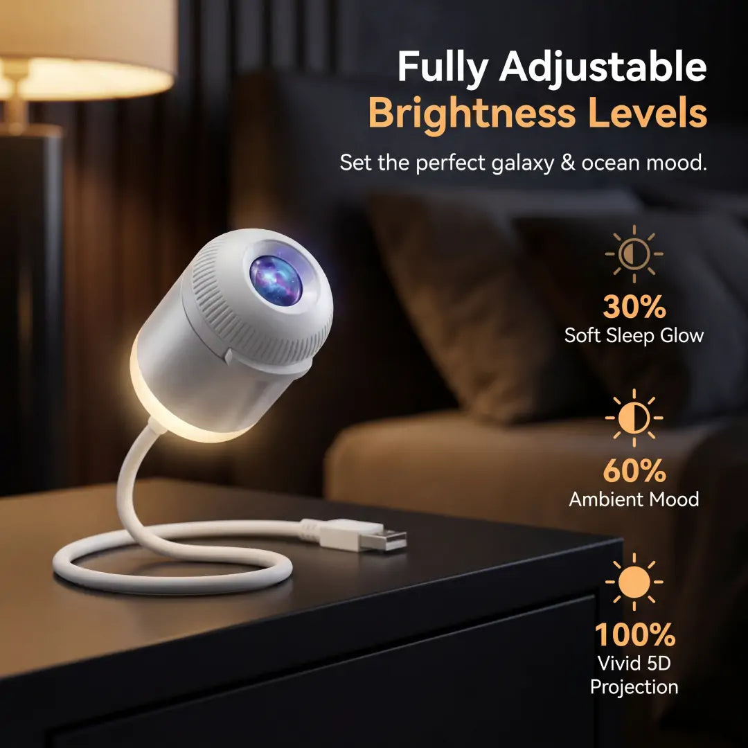Comauo® NEXT-GEN SMART PROJECTION HD Smart Dynamic 5D Holographic Night Light Projector✨