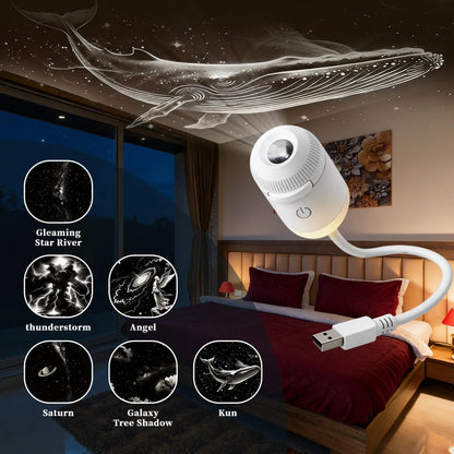 Comauo® NEXT-GEN SMART PROJECTION HD Smart Dynamic 5D Holographic Night Light Projector✨