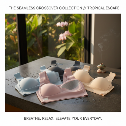 Breathable Lace Trim Seamless Bralette (Set of 2): Sexy Deep V Wireless Sports Bra - Lightweight Low-Impact Activewear & Leisure Lingerie