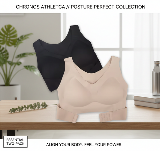 Eco-Comfort Posture Corrector Bra: Wireless Seamless Lift with X-Reinforced Back Support - Ergonomic Daily Bra for Stress Relief & Confident Body Alignment