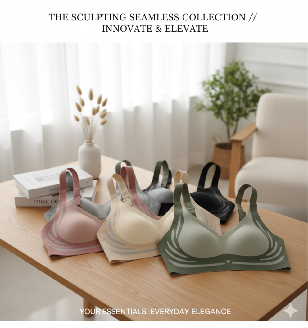 Flawless U-Back Sculpting Bra: Seamless Markless Lift Bralette - Invisible Anti-Gravity Support & Back Smoothing Bra for a Perfect Silhouette