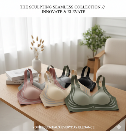 Flawless U-Back Sculpting Bra: Seamless Markless Lift Bralette - Invisible Anti-Gravity Support & Back Smoothing Bra for a Perfect Silhouette