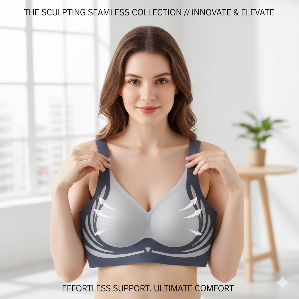 Flawless U-Back Sculpting Bra: Seamless Markless Lift Bralette - Invisible Anti-Gravity Support & Back Smoothing Bra for a Perfect Silhouette
