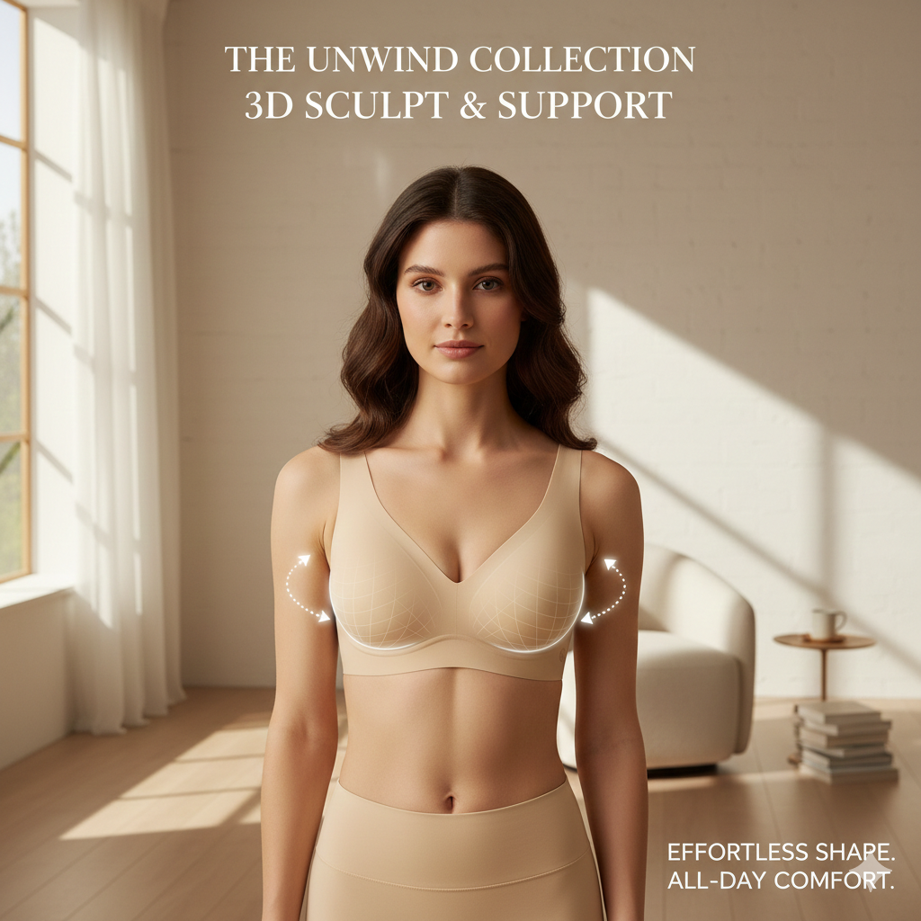 Invisible Smoothing Seamless Bra: Wireless Full-Support Lift Bralette - Padded No-Show T-Shirt Bra for a Flawless Silhouette & Gentle Shaping