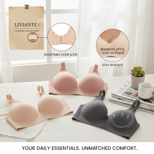 Invisible T-Shirt Push-Up Bra: Wireless Seamless Lift Technology - Full-Support No-Wire Lingerie for a Smooth, Flawless Silhouette Under Any Outfit